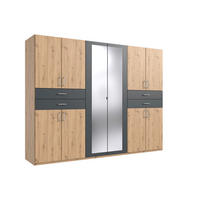 ORMAR ZA ODJEĆU  270/208/58 cm    - boje grafita/hrast Artisan, Moderno, staklo/drvni materijal (270/208/58cm) - Hom`in