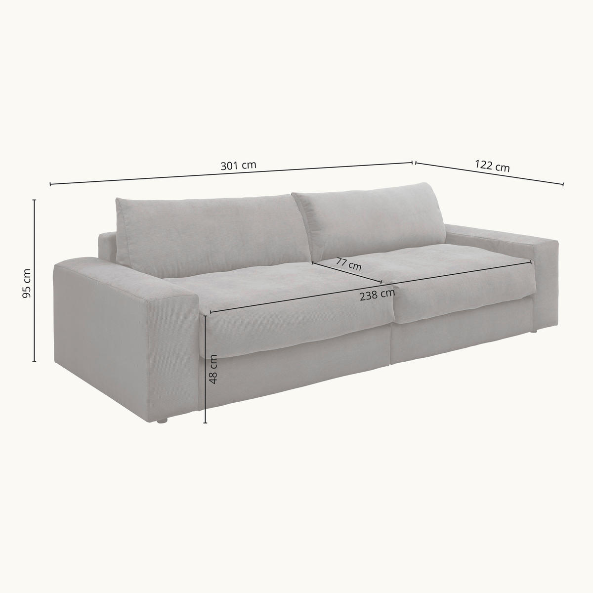 3-SED,  zelena tekstil  - črna/zelena, Moderno, tekstil (298/95/122cm) - P & B