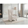 RELAXSESSEL TV CREMONA COMFORT E S1 Chenille Kopfteilverstellung, Fußteilverstellung, Rücken echt    - Creme/Schwarz, Basics, Kunststoff/Textil (76/110/84cm) - Sit & More