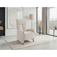 RELAXAČNÍ KŘESLO, textil, krémová - černá/krémová, Basics, textil/plast (76/110/84cm) - Sit & More