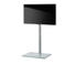 TV-RACK Glas, Metall Klar, Silberfarben - Klar/Silberfarben, KONVENTIONELL, Glas/Metall (95/60/45cm)