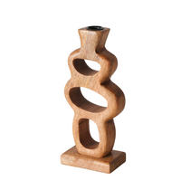 STOJAN NA SVÍČKY  dřevo - přírodní barvy, Design, dřevo (10/6/26cm)