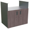 OUTDOORKÜCHENUNTERSCHRANK - Anthrazit/Walnussfarben, Basics, Metall (90/92/63cm)