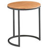 BEISTELLTISCH in Holz 39/39/51 cm  - Eichefarben/Schwarz, Design, Holz/Metall (39/39/51cm) - Johann Jakob
