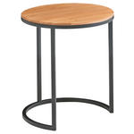 BEISTELLTISCH in Holz 39/39/51 cm  - Eichefarben/Schwarz, Design, Holz/Metall (39/39/51cm) - Johann Jakob