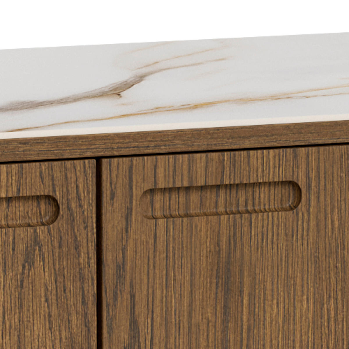 ANRICHTE SOUTHAMPTON, 160/75/40 cm,  - Creme/Braun, Design, Keramik/Holzwerkstoff (160/75/40cm) - MID.YOU