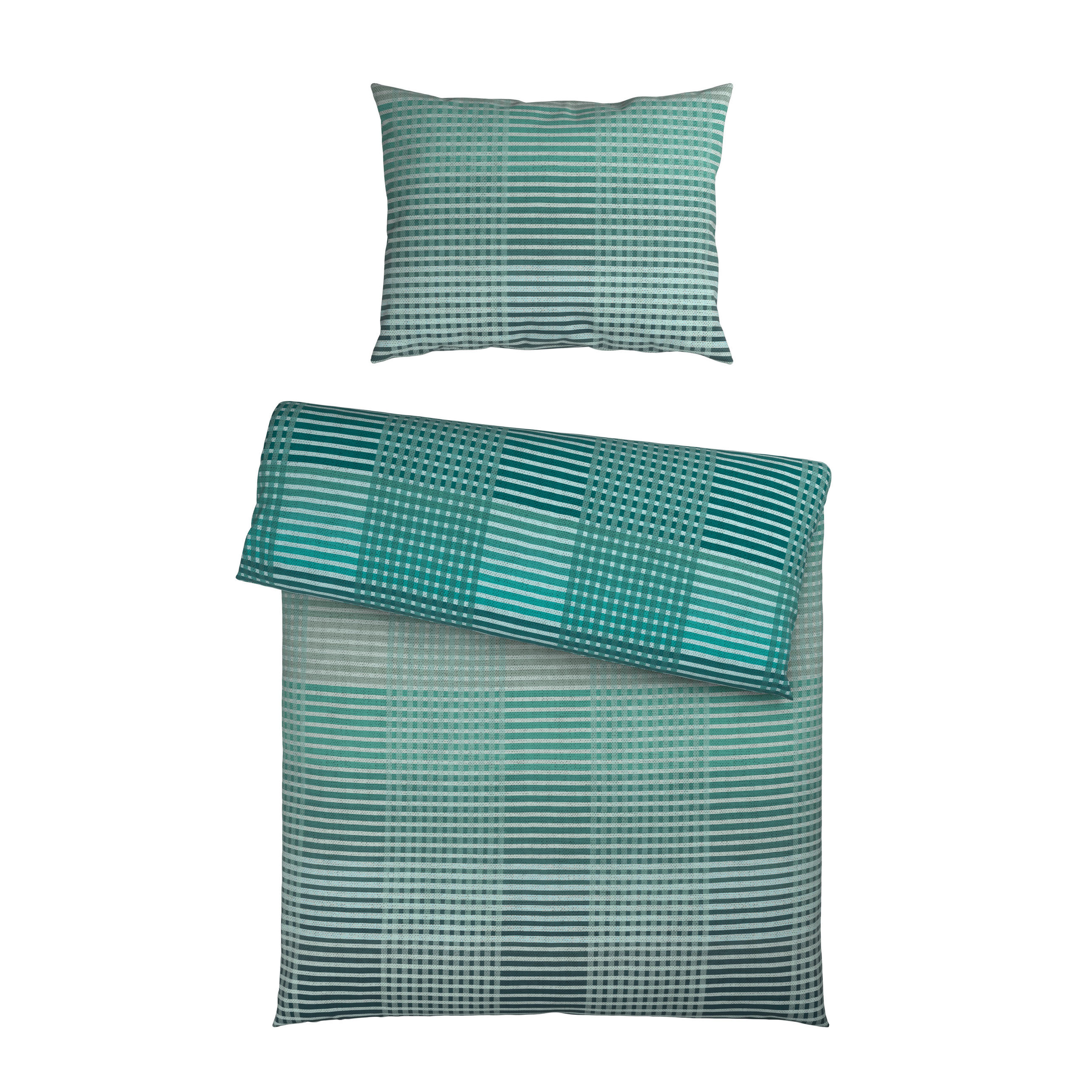 POSTEĽNÁ BIELIZEŇ, flanel, tyrkysová, 140/200 cm - tyrkysová, textil (140/200cm) - Novel