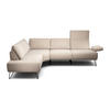 ECKSOFA in Chenille Sandfarben  193/248-263 cm  - Sandfarben/Schwarz, Design, Textil/Metall (193/248-263cm) - SENSOO