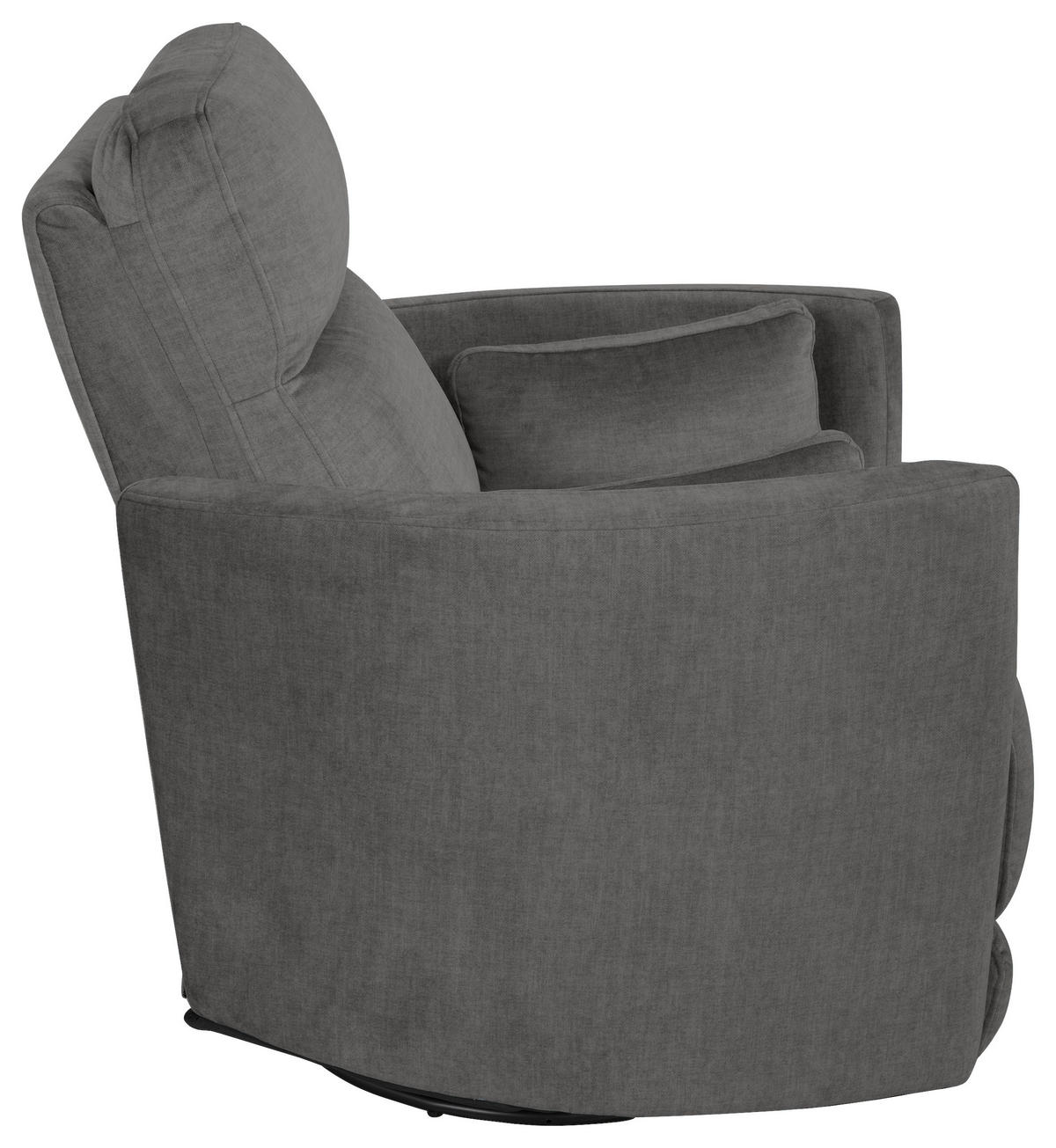FERNSEHSESSEL  mit Zierkissen Webstoff Anthrazit  - Anthrazit/Schwarz, MODERN, Textil/Metall (91,4/101,6/96,5cm) - Livetastic