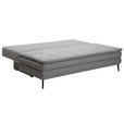 SCHLAFSOFA  mit Liegefunktion, Stoffauswahl Webstoff Grau  - Schwarz/Grau, Design, Kunststoff/Textil (200/90/100cm) - Venda