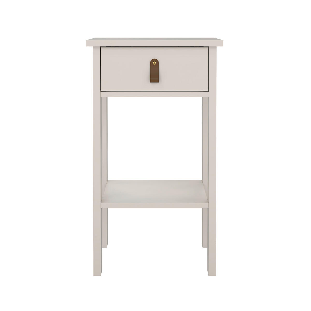 NACHTSCHRANK 40/70,1/34,2 cm Douglasie, Fichte, Kiefer, Lärche, Tanne  - Kaschmir/Silberfarben, MODERN, Leder/Holz (40/70,1/34,2cm) - MID.YOU