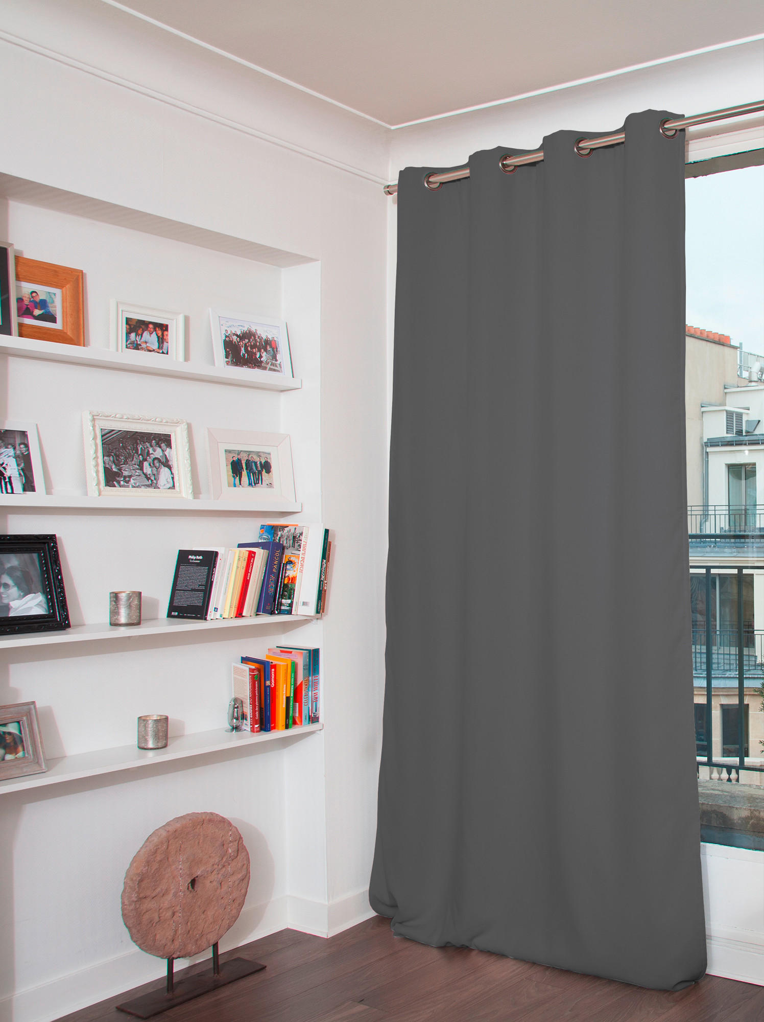 VERDUNKELUNGSVORHANG - Grau, Basics, Textil (135/260cm)