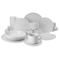 KOMBINOVANÁ SOUPRAVA, 30dílné, porcelán - bílá, Basics, keramika - Creatable