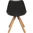 STUHL Lederlook Eiche massiv Eichefarben, Schwarz - Eichefarben/Schwarz, Design, Holz/Kunststoff (48/82/56cm) - Carryhome
