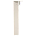 GARDEROBENPANEEL  in 33/167/31 cm  - Taupe/Chromfarben, Design, Holzwerkstoff/Metall (33/167/31cm) - Moderano