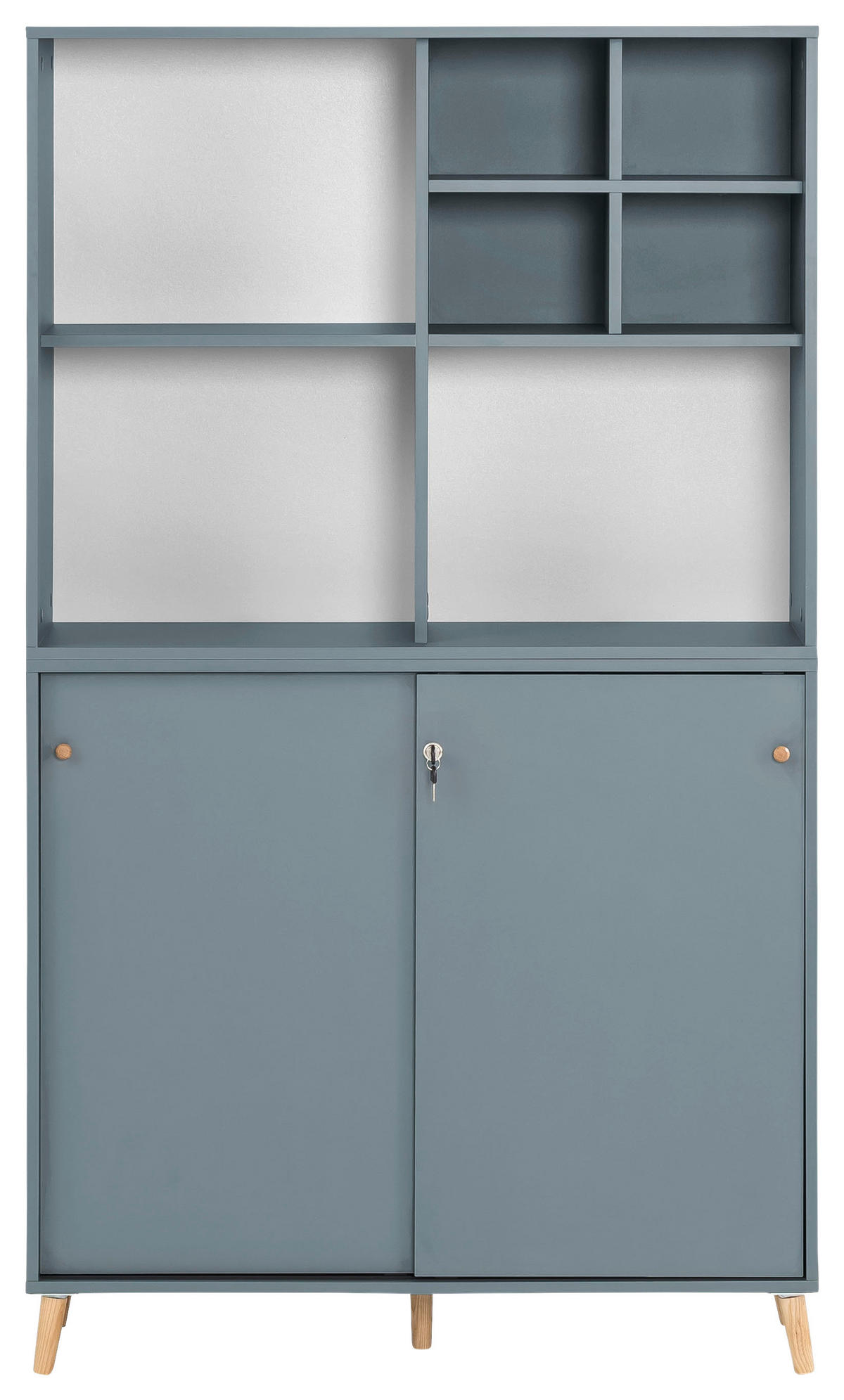 AKTENSCHRANK 100,1/174,2/41 cm  - Petrol, MODERN, Holzwerkstoff (100,1/174,2/41cm) - MID.YOU