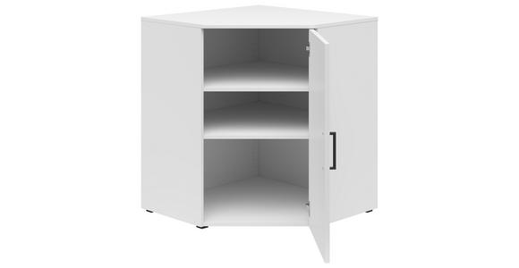 ECKKOMMODE 71,5/83/71,5 cm in Weiß - Anthrazit/Schwarz, MODERN, Holzwerkstoff/Kunststoff (71,5/83/71,5cm) - Carryhome