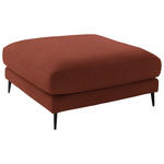 HOCKER in Textil Rostfarben  - Rostfarben/Schwarz, Design, Textil/Metall (120/43/90cm) - Dieter Knoll