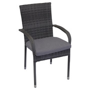 STAPELSTUHL Kunststoffgeflecht Anthrazit - Anthrazit, KONVENTIONELL, Kunststoff (63/94/56cm)