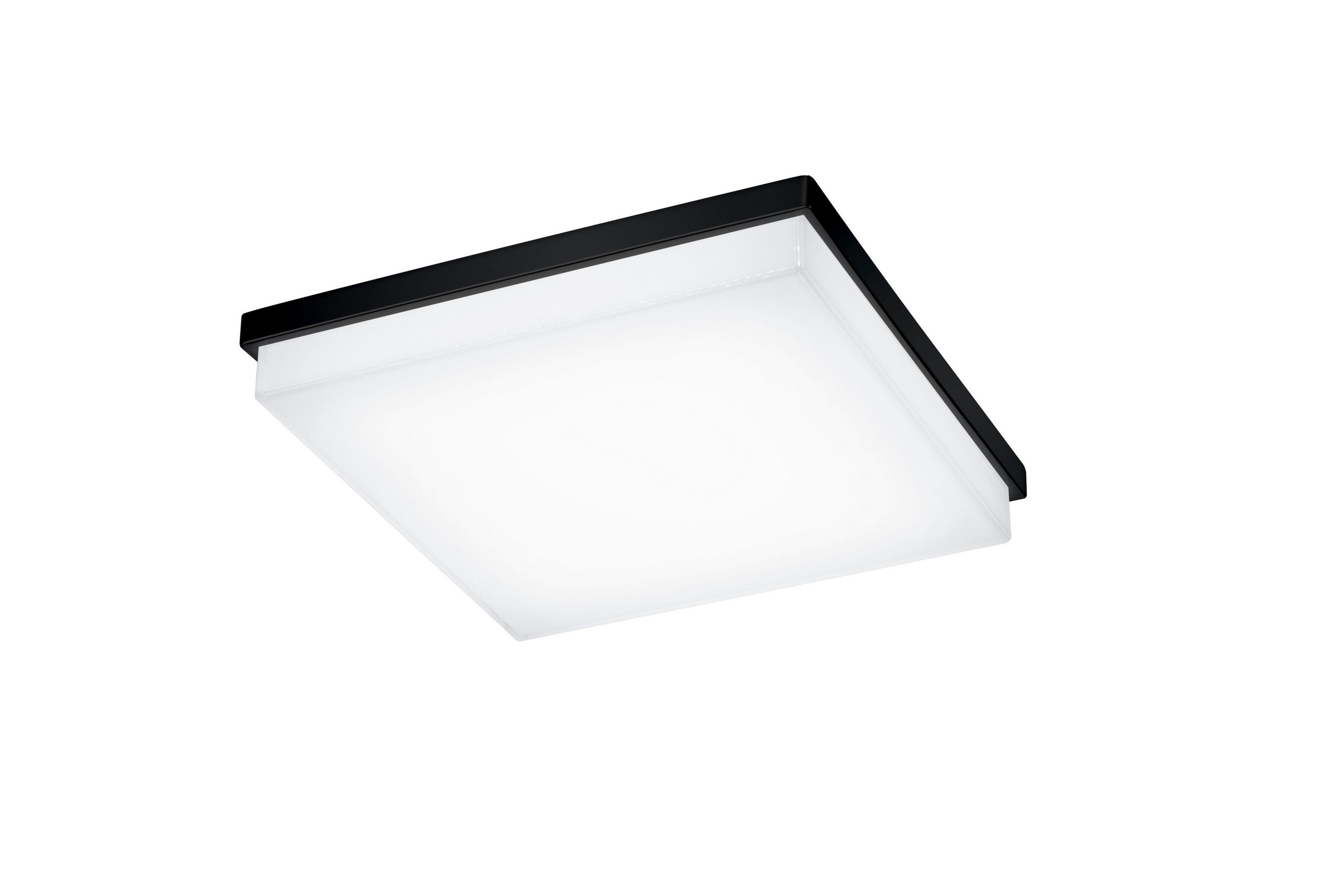 LED-DECKENLEUCHTE 31.5/31.5/6.5 cm   - Schwarz, Design, Metall (31.5/31.5/6.5cm) - Helestra