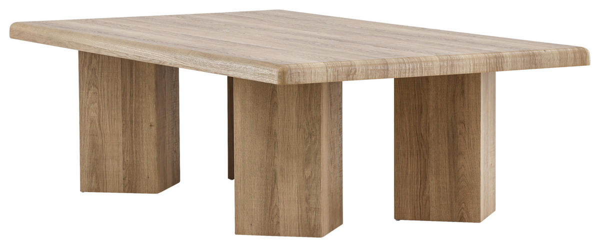 COUCHTISCH Pappel furniert 140/80/40 cm quadratisch Hellbraun  - Hellbraun, Design, Holz (140/80/40cm) - Livetastic