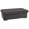 HOCKER Flachgewebe Dunkelgrau  - Dunkelgrau/Silberfarben, Design, Textil/Metall (137/43/74cm) - Cantus