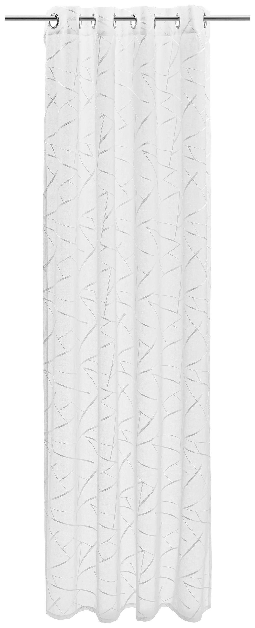 ÖSENSCHAL GRAPHIK halbtransparent 140/245 cm   - Weiß, Design, Textil (140/245cm) - Esposa