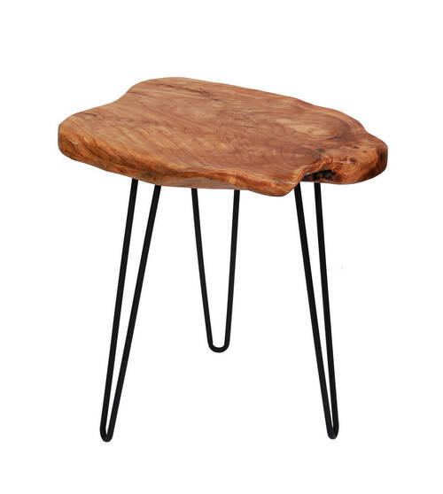 BEISTELLTISCH 40/45/52 cm Zeder Naturfarben rund  - Naturfarben, Natur, Holz/Metall (40/45/52cm) - Kayoom