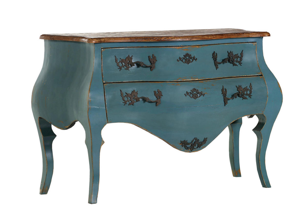 SIDEBOARD  in 122/86/57 cm  - Blau/Messingfarben, Design, Holz/Metall (122/86/57cm) - Landscape