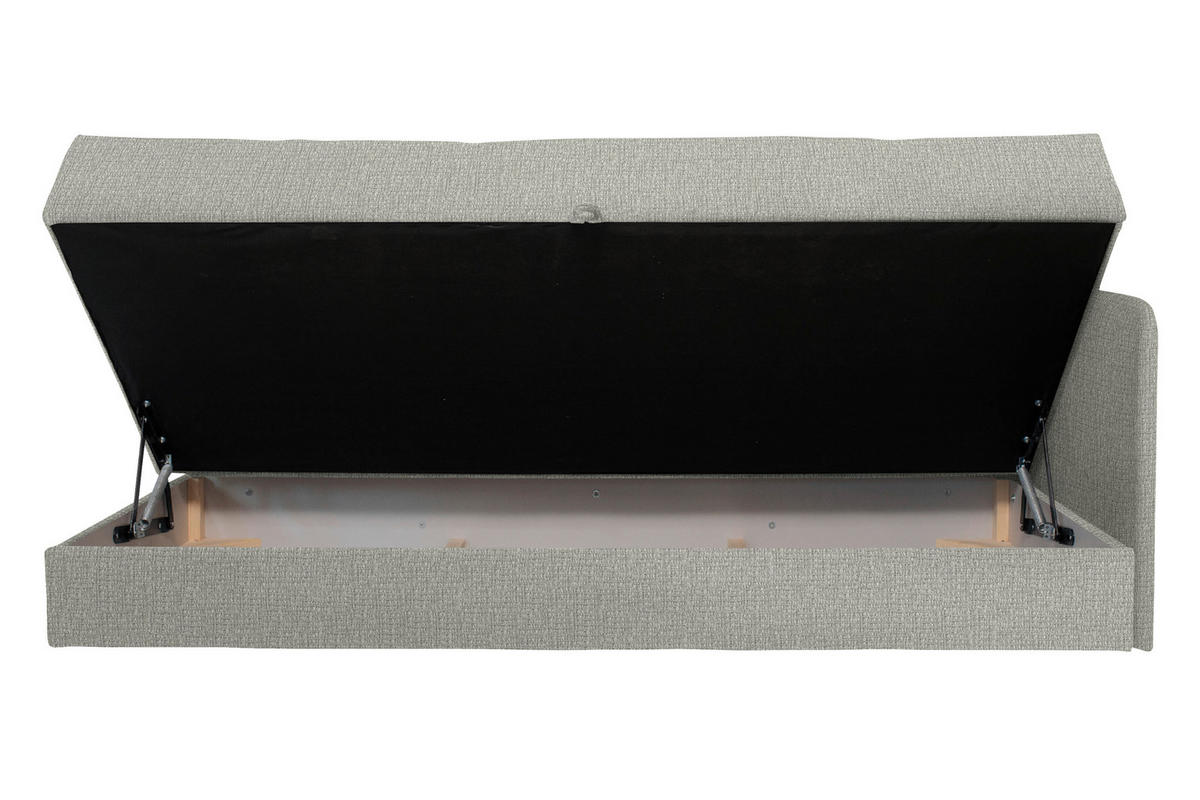 LIEGE in Velours Greige  - Greige/Schwarz, Konventionell, Kunststoff/Textil (205/80/125cm) - Xora