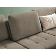 ECKSOFA in Struktur Greige  - Greige/Schwarz, Natur, Textil/Metall (288/233cm) - Valnatura