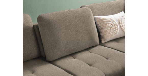 ECKSOFA in Struktur Greige  - Greige/Schwarz, Natur, Textil/Metall (288/233cm) - Valnatura