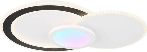 PLAFONIERĂ CU LED - alb/opal, Trend, plastic/metal (57,5/40/8,5cm) - Globo