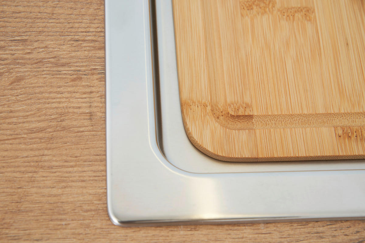 SPÜLE 1720CHICAGO100X50  - Edelstahlfarben, Trend, Metall (100/20,3/50cm) - Respekta