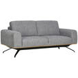 3-SITZER-SOFA Struktur Grau  - Schwarz/Grau, Design, Holz/Textil (196/85-104/95cm) - Novel