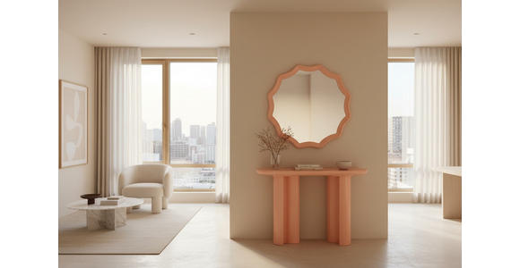 KONSOLENTISCH Orange  - Orange, Design, Holzwerkstoff (120/35/80cm) - Novel