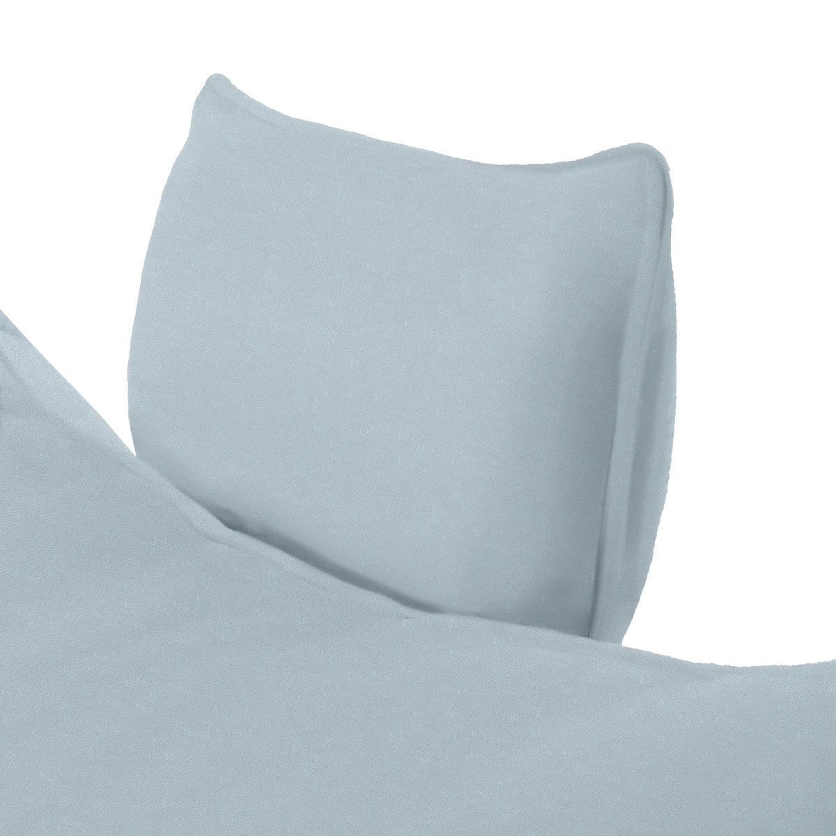 ECKSOFA PRATO Hellblau Flachgewebe  - Schwarz/Hellblau, MODERN, Textil/Metall (176/292cm) - MID.YOU