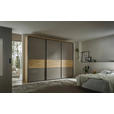 SCHWEBETÜRENSCHRANK  in Eiche Artisan, Mokka  - Graphitfarben/Eiche Artisan, Basics, Glas/Holzwerkstoff (336/240/68cm) - Moderano