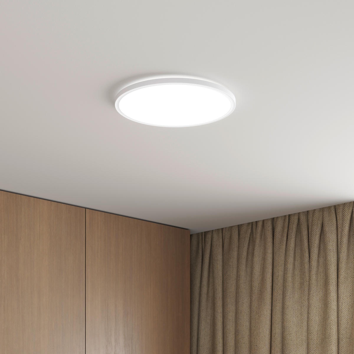 LED-DECKENLEUCHTE Giga 42/2,9 cm   - Weiß, Basics, Kunststoff (42/2,9cm) - Novel