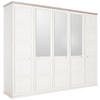 DREHTÜRENSCHRANK 255/209/60 cm 5-türig Grau, Weiß  - Weiß/Grau, LIFESTYLE, Glas/Holzwerkstoff (255/209/60cm) - Hom`in