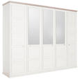 DREHTÜRENSCHRANK 255/209/60 cm 5-türig  - Weiß/Grau, LIFESTYLE, Glas/Holzwerkstoff (255/209/60cm) - Hom`in