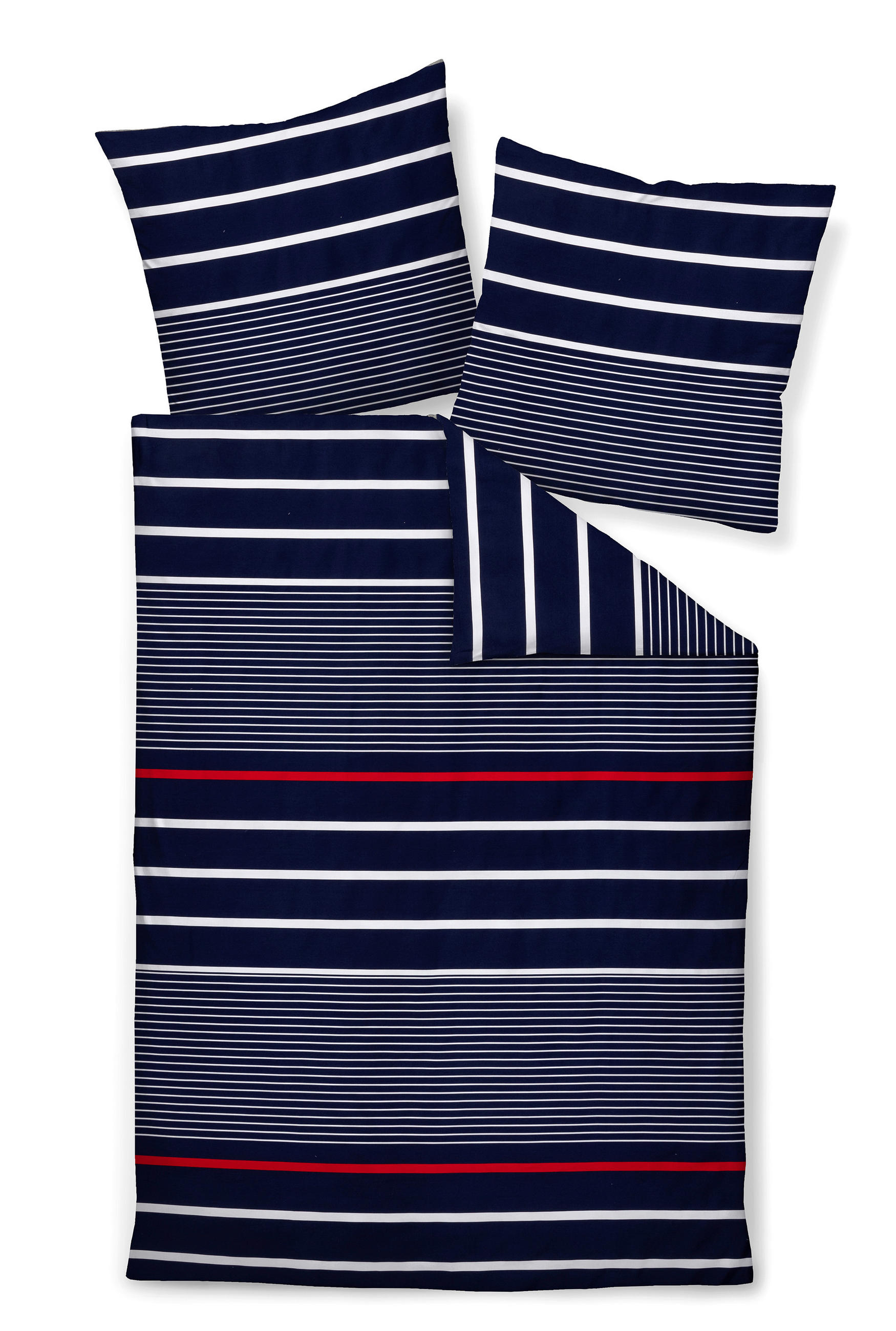 POSTELJINA 200/200 cm  J.D.  - bijela/plava, Konvencionalno, tekstil (200/200cm) - Janine