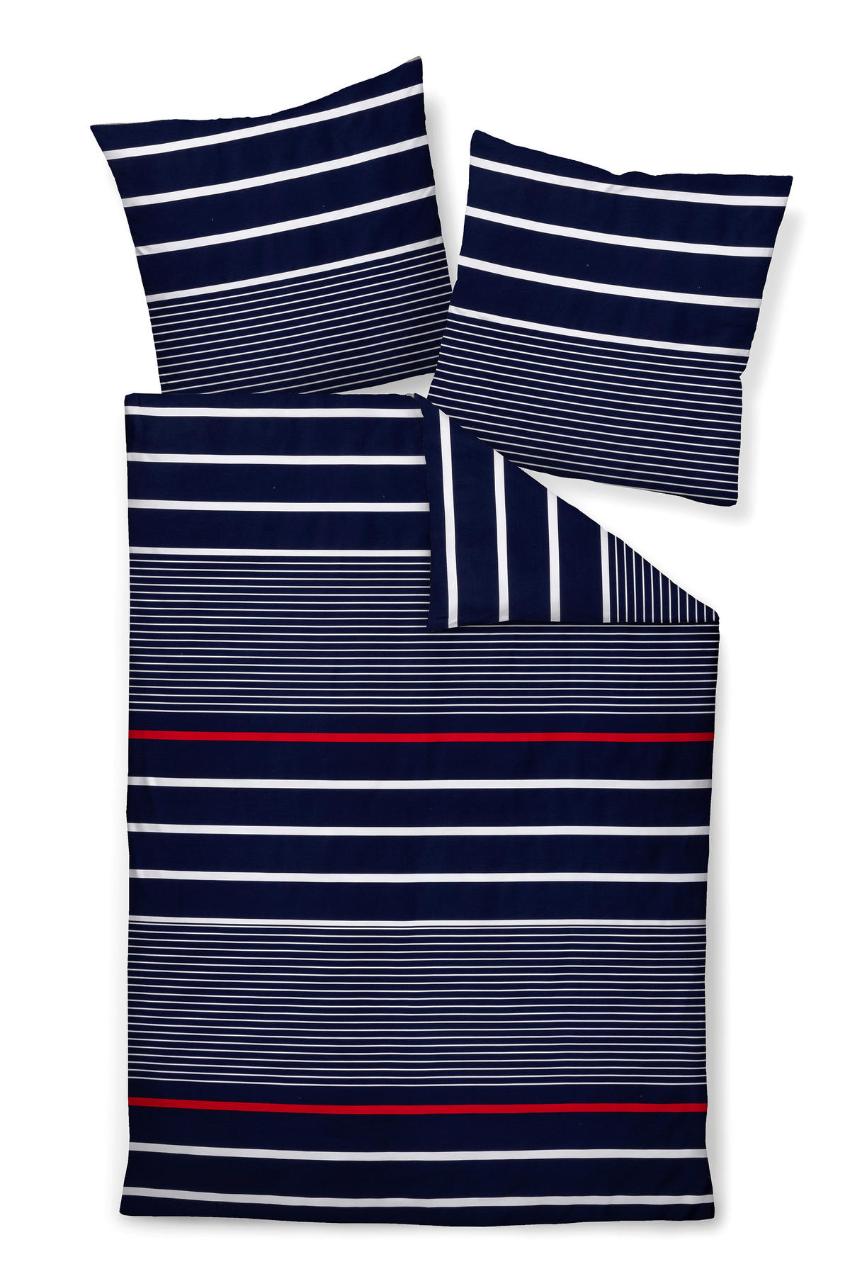 POSTELJINA 200/200 cm  J.D.  - bijela/plava, Konvencionalno, tekstil (200/200cm) - Janine