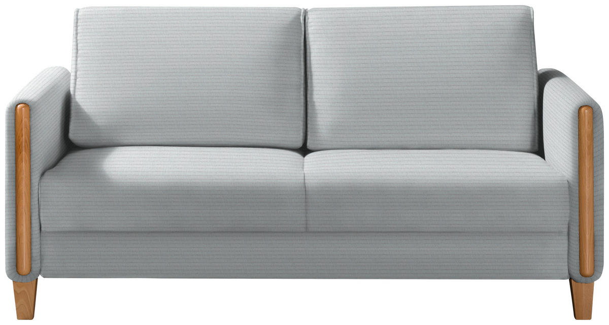 SCHLAFSOFA in Holz, Textil Buchefarben, Hellgrau  - Buchefarben/Hellgrau, Design, Holz/Textil (174/88/104cm) - Niels Andersson