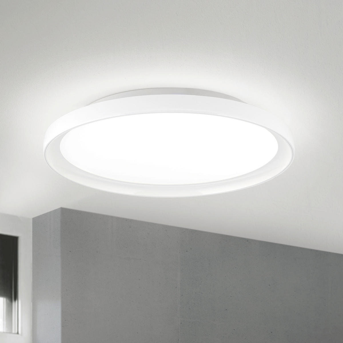 LED-DECKENLEUCHTE Gamma 40/6,0 cm   - Weiß, Basics, Kunststoff/Metall (40/6,0cm)