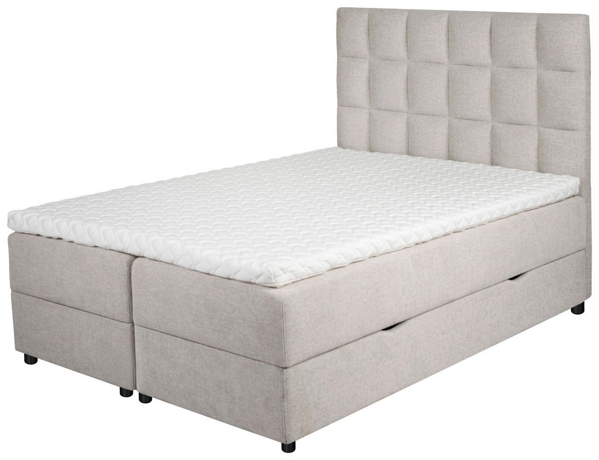KONTINENTALSÄNG 160/200 cm  i mörkgrå  - mörkgrå/svart, Design, metall/trämaterial (160/200cm) - Elegando