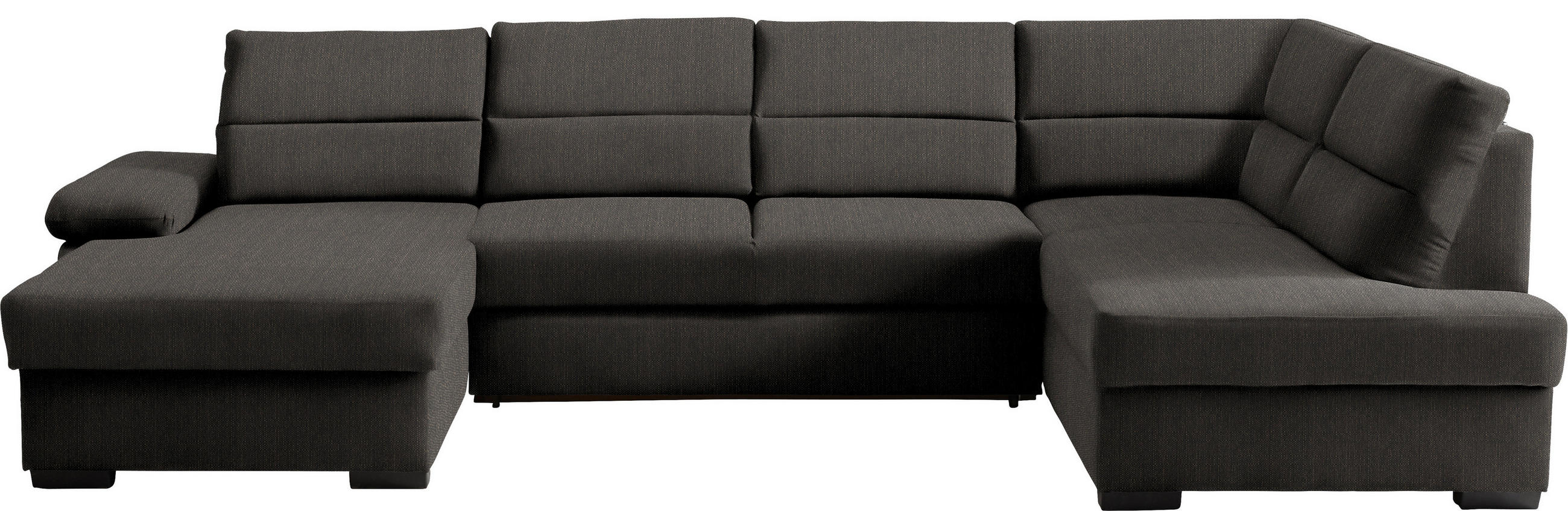 WOHNLANDSCHAFT in Webstoff Dunkelbraun  - Dunkelbraun, Konventionell, Kunststoff/Textil (166/319/183cm) - Cantus