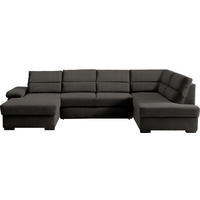 WOHNLANDSCHAFT in Webstoff Dunkelbraun  - Dunkelbraun, Konventionell, Kunststoff/Textil (166/319/183cm) - Cantus