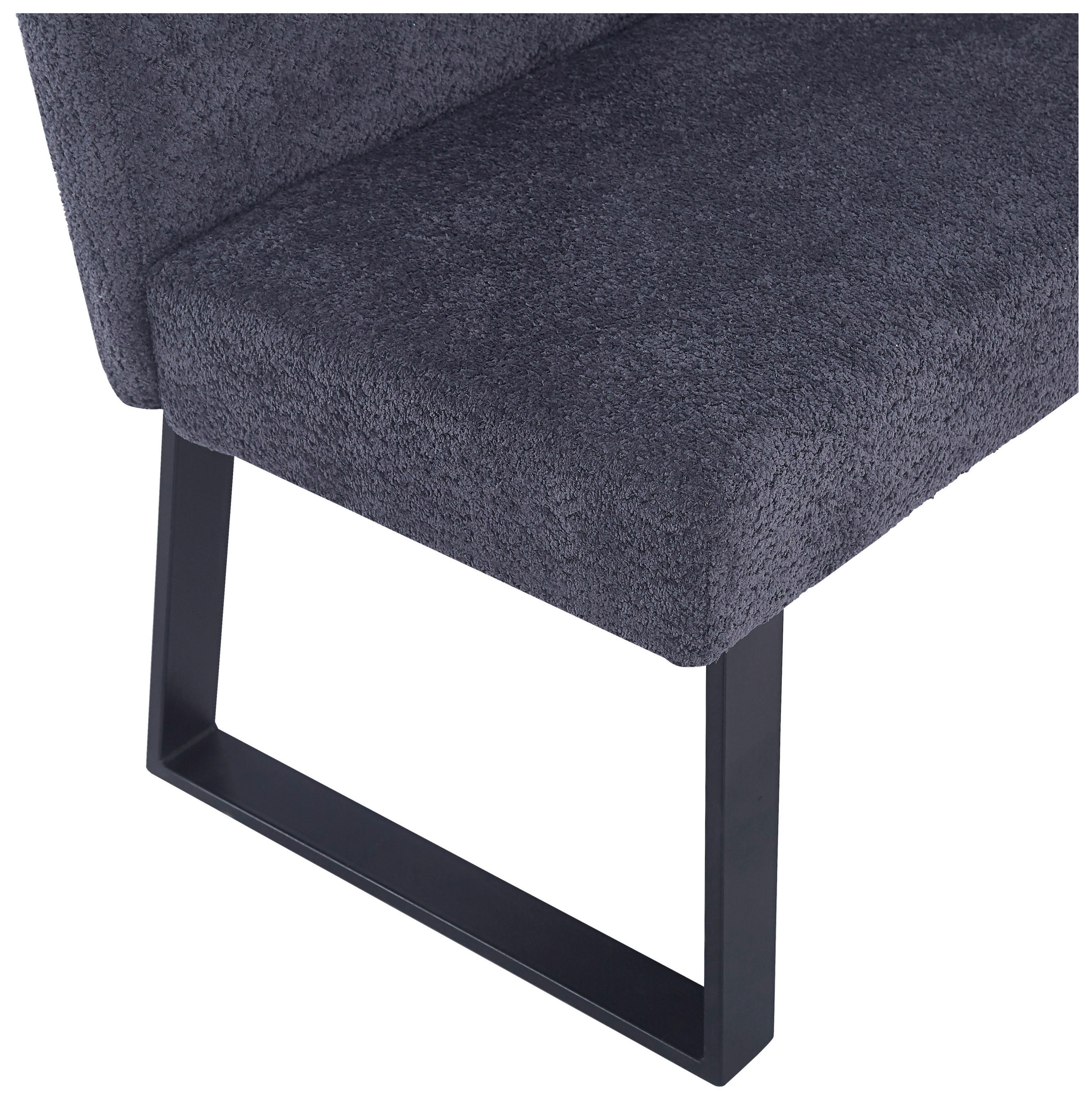 SITZBANK in Metall, Textil Dunkelgrau  - Dunkelgrau/Schwarz, KONVENTIONELL, Textil/Metall (140/83/61cm) - MID.YOU