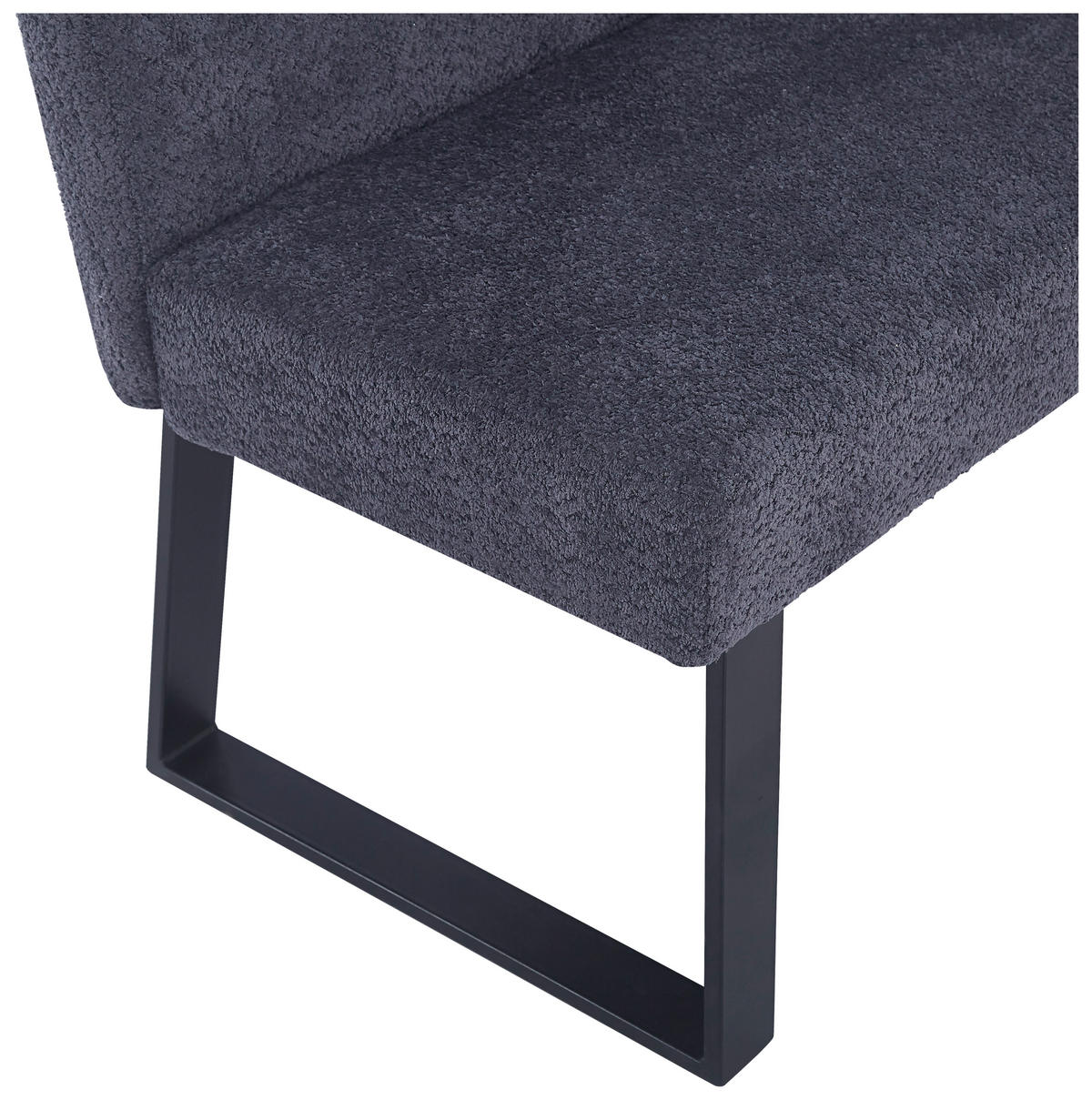 SITZBANK in Metall, Textil Dunkelgrau  - Dunkelgrau/Schwarz, KONVENTIONELL, Textil/Metall (140/83/61cm) - MID.YOU
